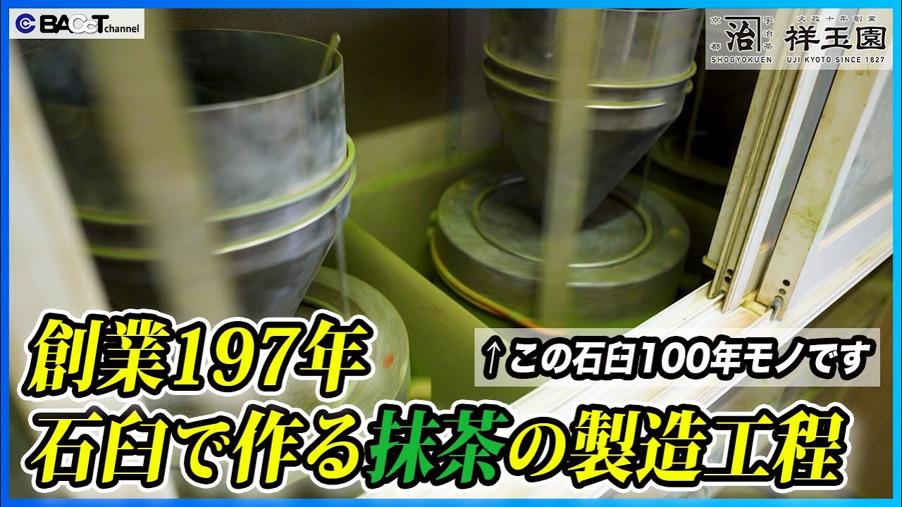 【1日に〇kgしか作れない貴重な抹茶】年代物の石臼を使って作るこだわりの抹茶ができるまで【祥玉園製茶/工場見学】